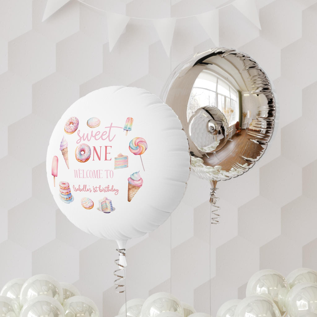 Sweet One Custom Birthday Balloons - Sweets Theme Party