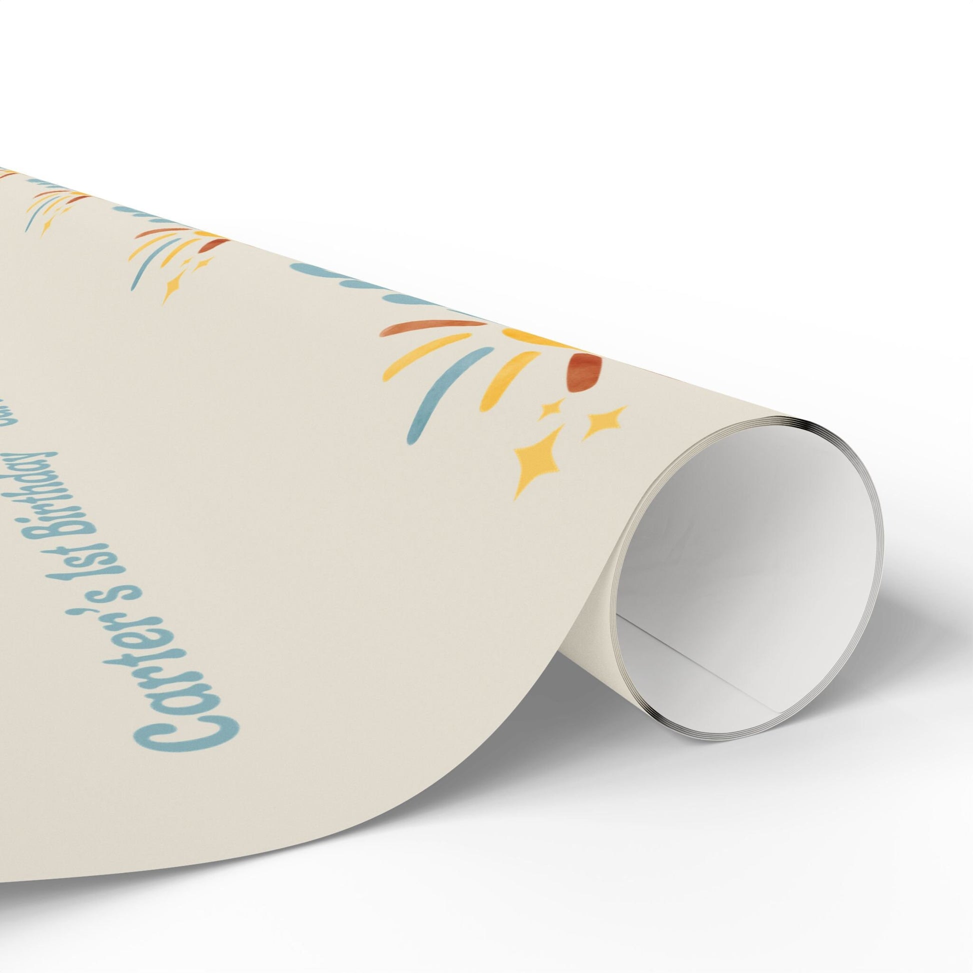 One Happy Boy Custom Birthday Wrapping Paper - Sunshine Theme