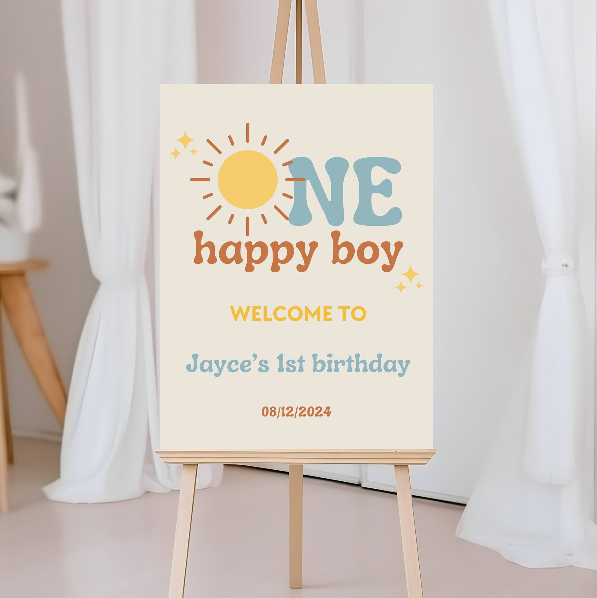 One Happy Boy Welcome Sign