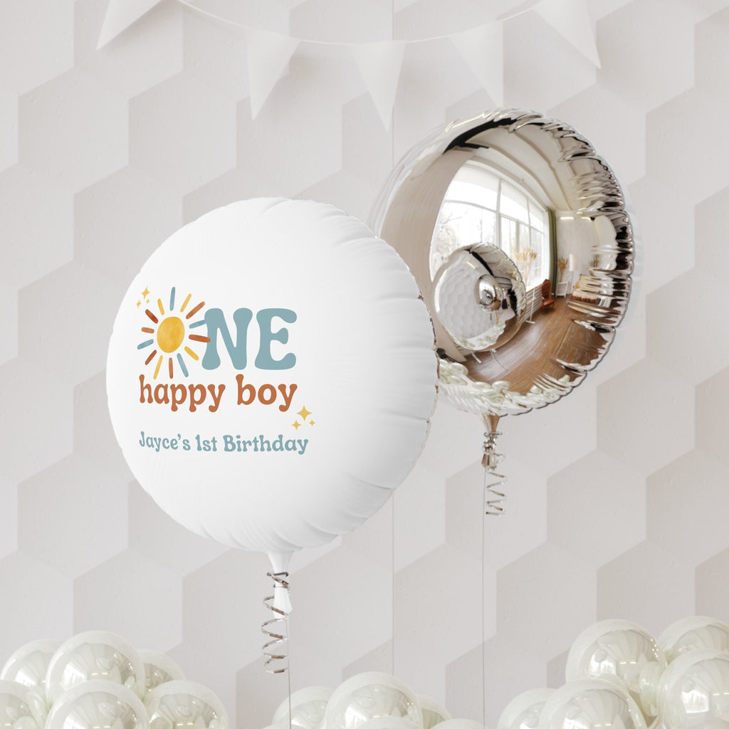 One Happy Boy Birthday Balloon (Printed + Shipped)