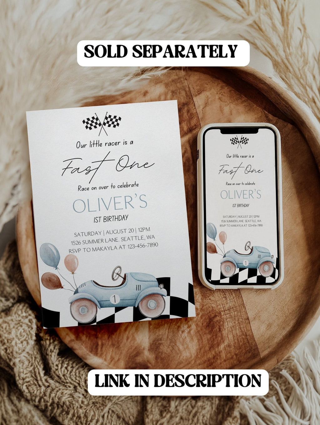 Fast One 1st Birthday Welcome Sign - Race Car Theme - Digital Download