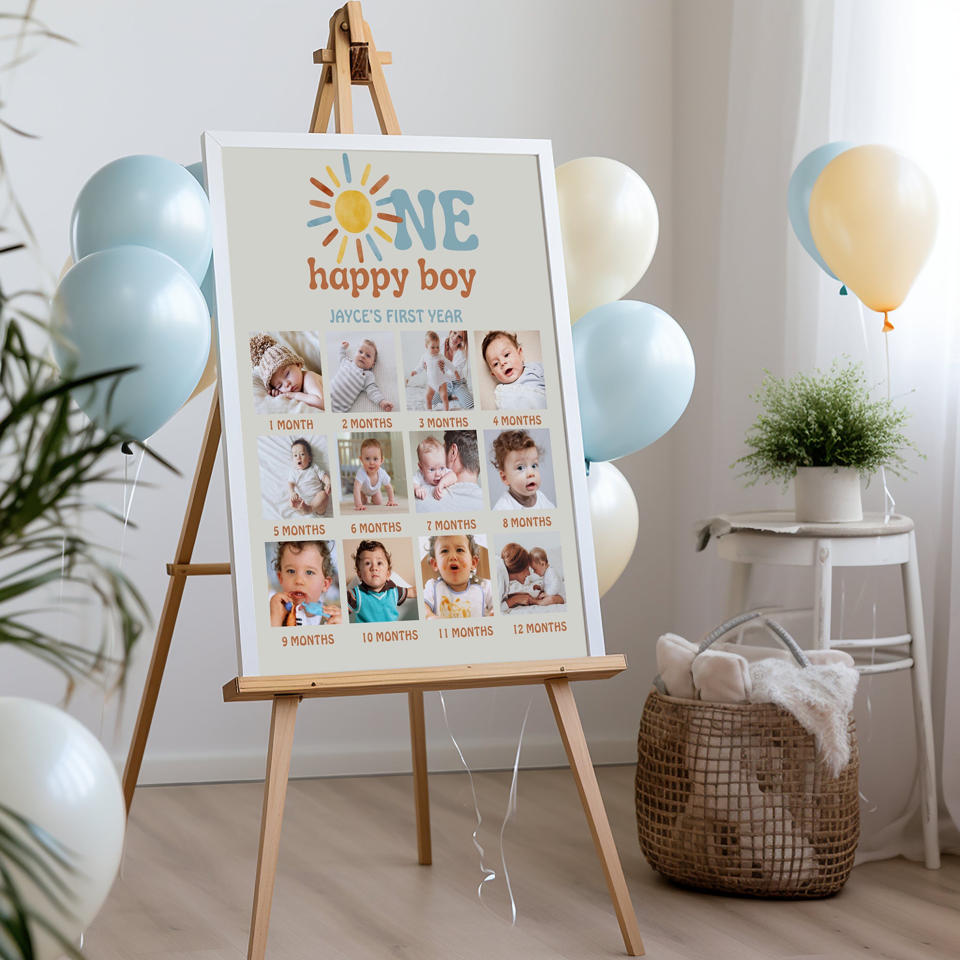 One Happy Boy Photo Board - Digital Download