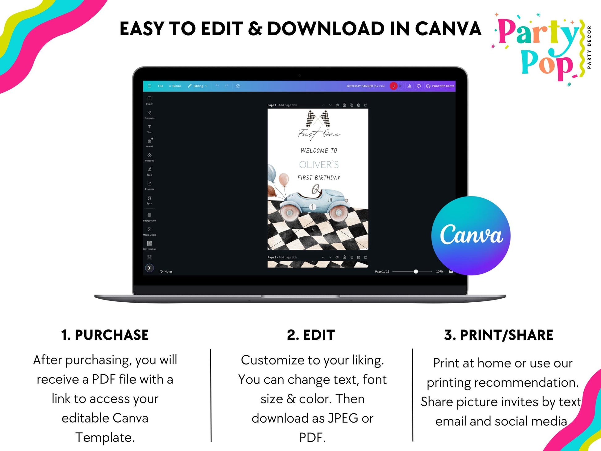 Fast One Banner - Digital Download