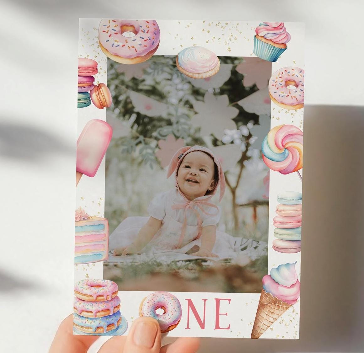 Sweet One 1st Birthday Invitation - Digital Download