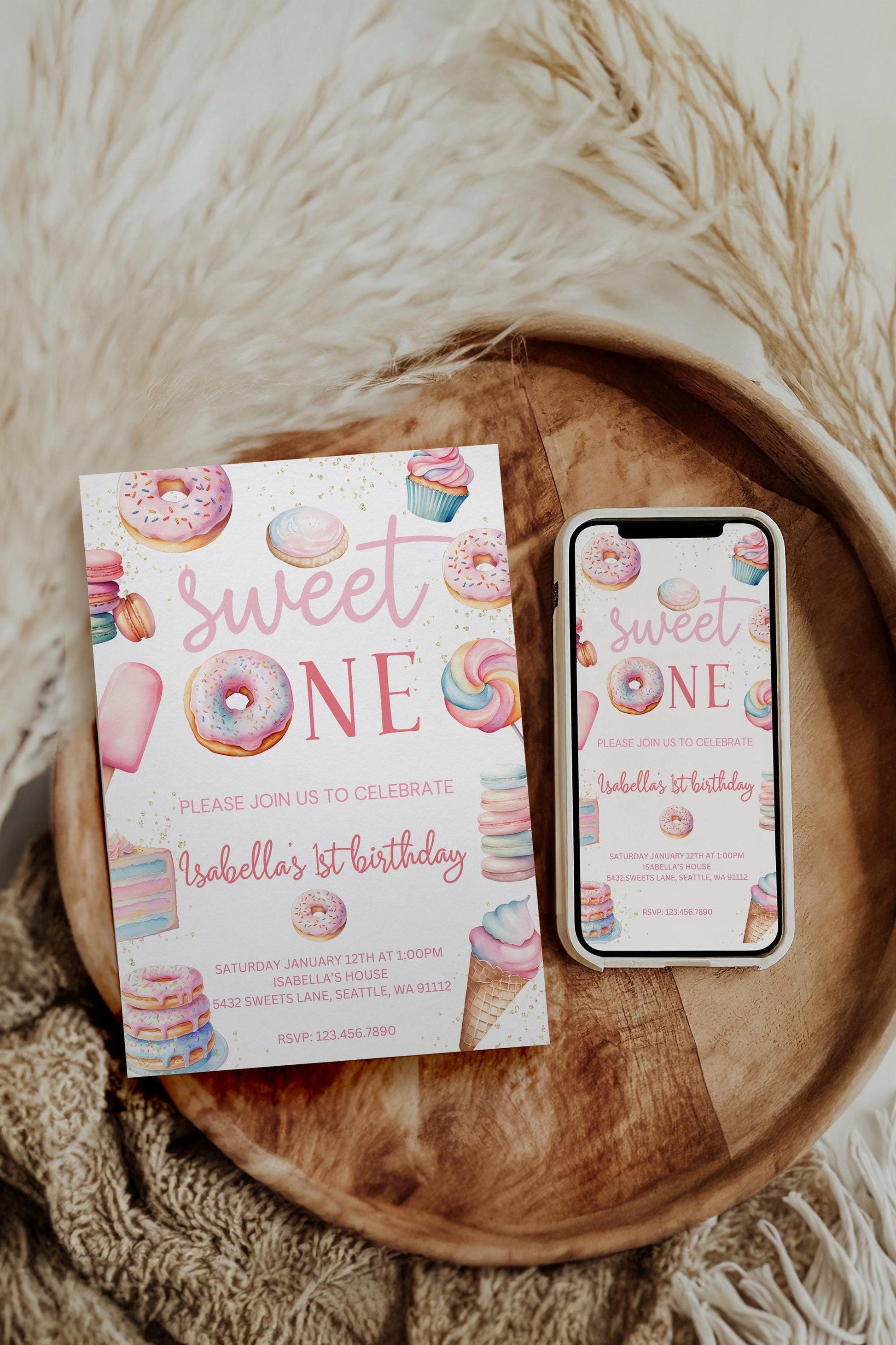 Sweet One Birthday Welcome Sign - Digital Download