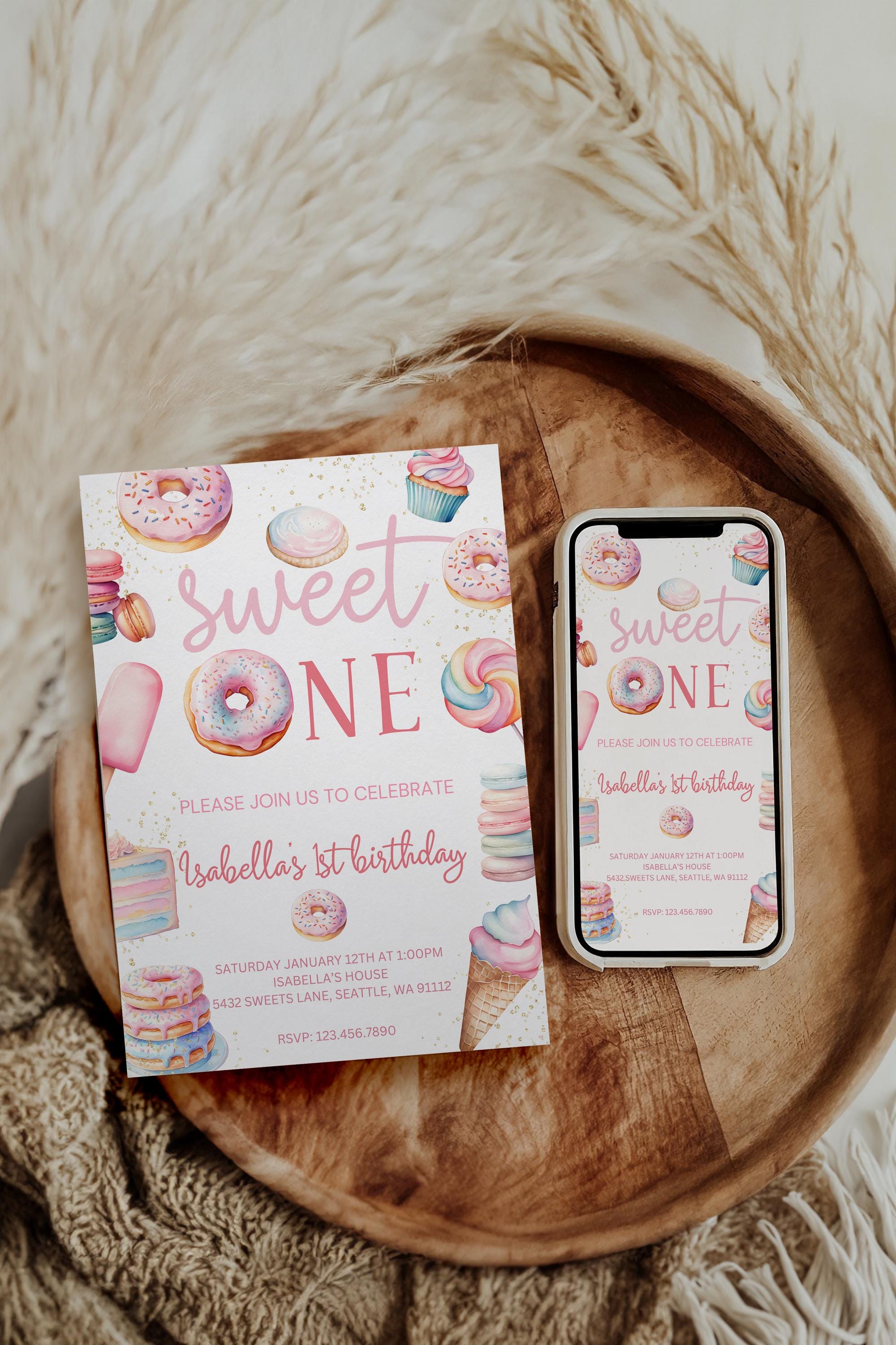Sweet One Birthday Welcome Sign - Digital Download