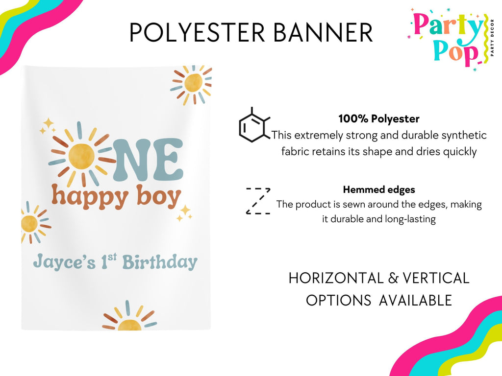 First Trip Around The Sun - Birthday Banner - Sunshine Theme