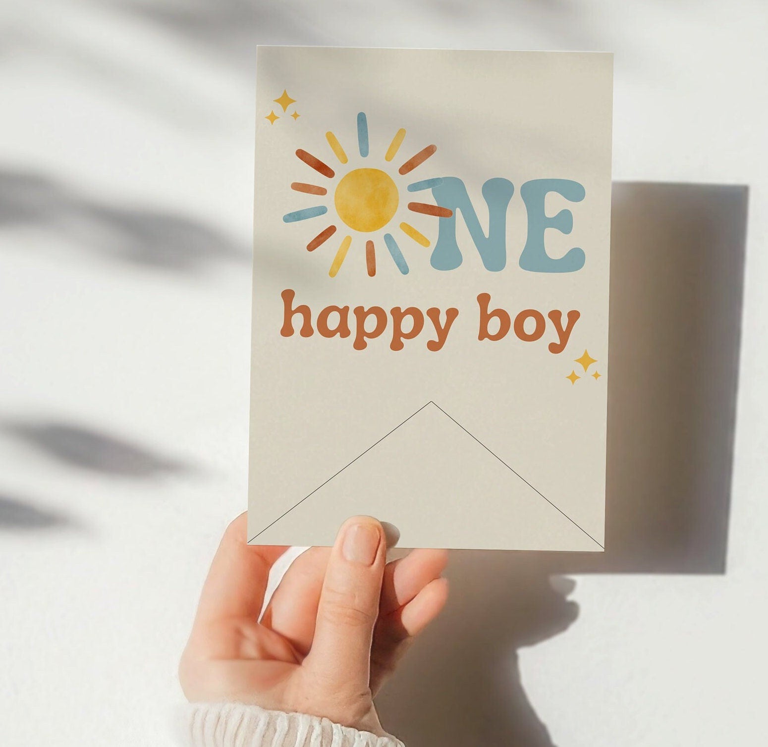One Happy Boy Sunshine Banner - First Trip Around The Sun - Digital Download