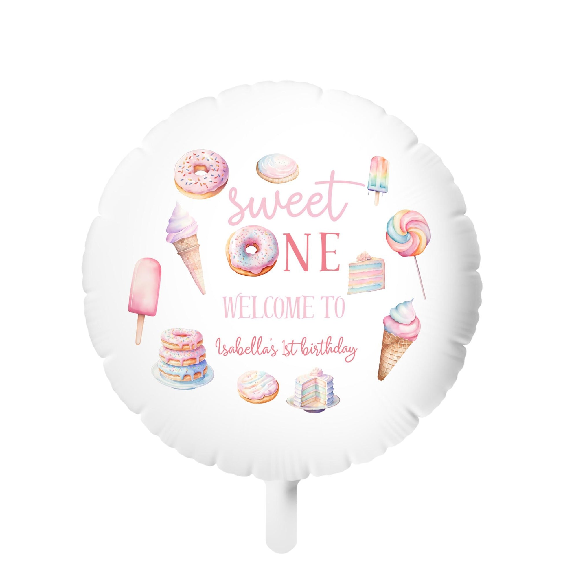 Sweet One Custom Birthday Balloons - Sweets Theme Party