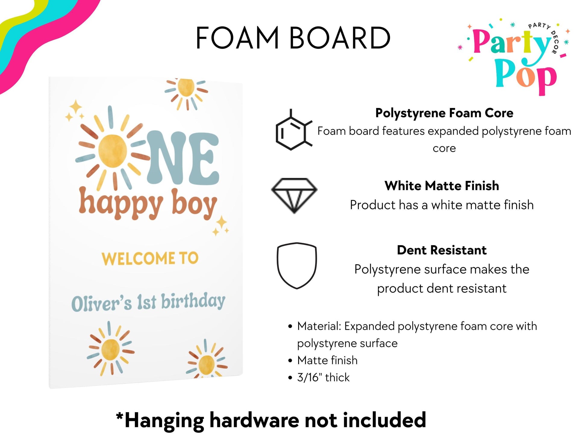 One Happy Boy Welcome Sign - First Trip Around The Sun