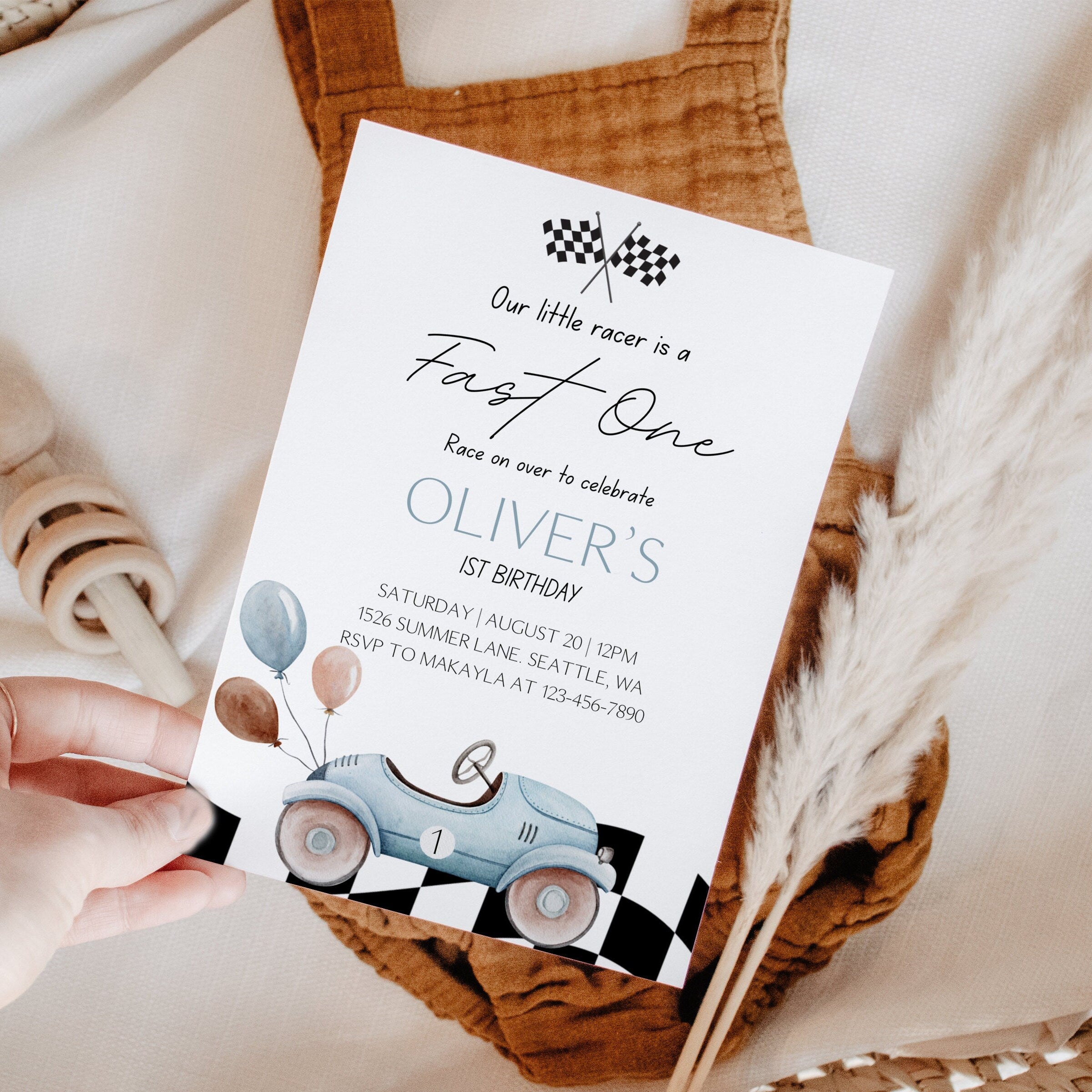 Fast One Download & Print Invitation