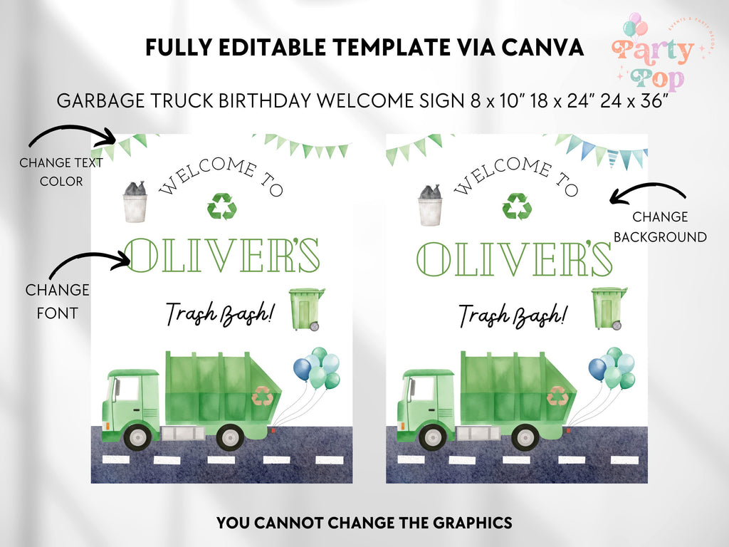 Trash Bash Welcome Sign - Digital Download