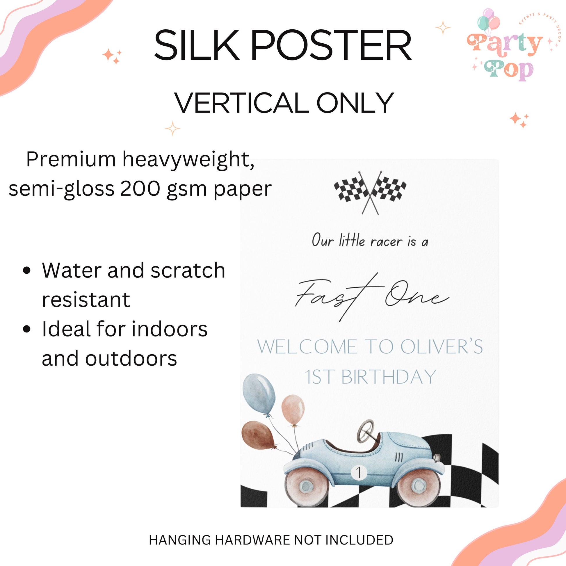 Fast One Birthday Welcome Sign