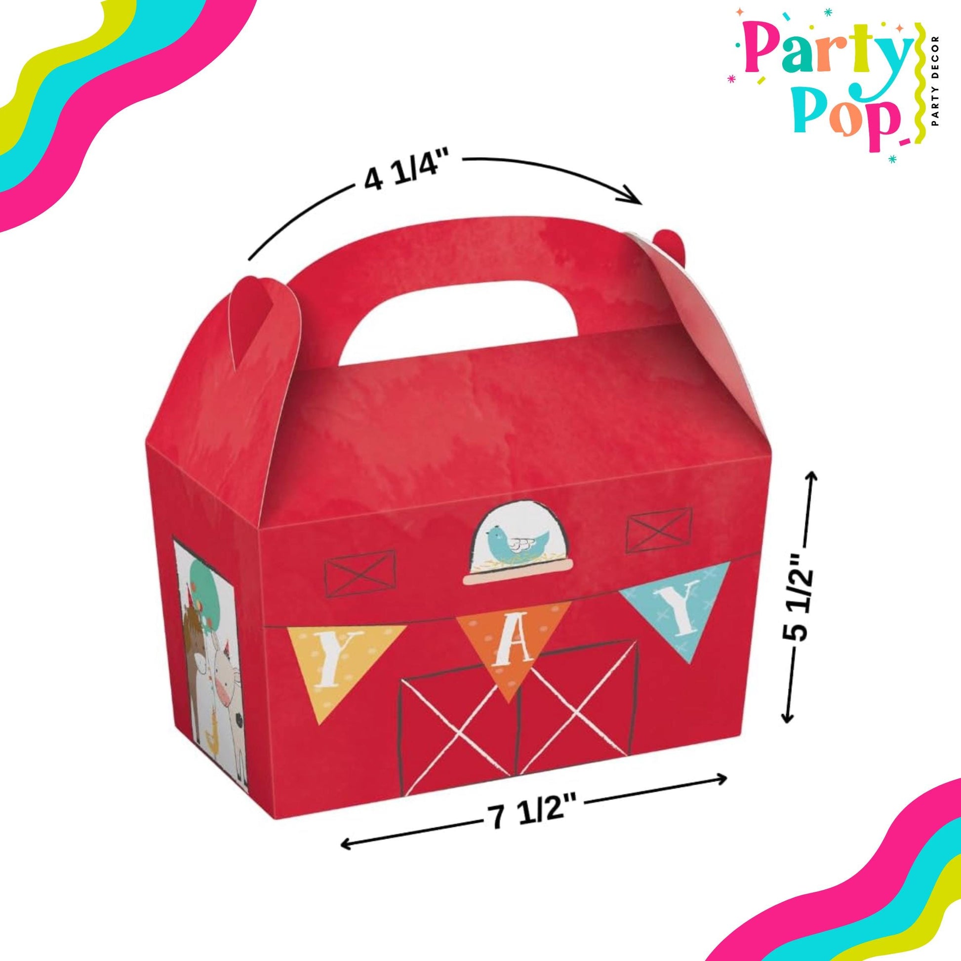 Treat Boxes- Farm Animal Birthday Party Decor