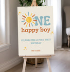 One Happy Boy First Birthday Decor - Sunshine Theme - Digital Download