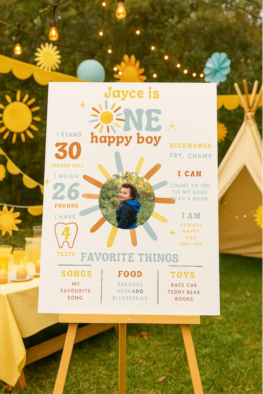 One Happy Boy Birthday Signage Bundle - 1st Trip Around The Sun - Digital Download