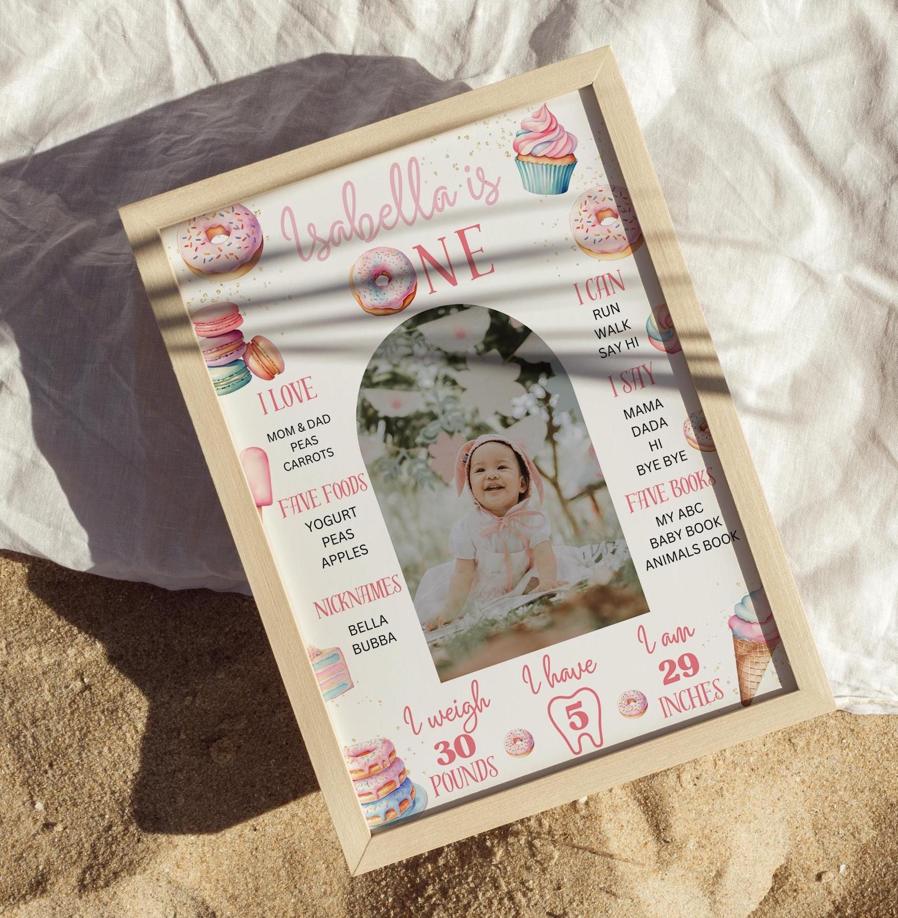 Sweet One Milestone Board - Digital Download