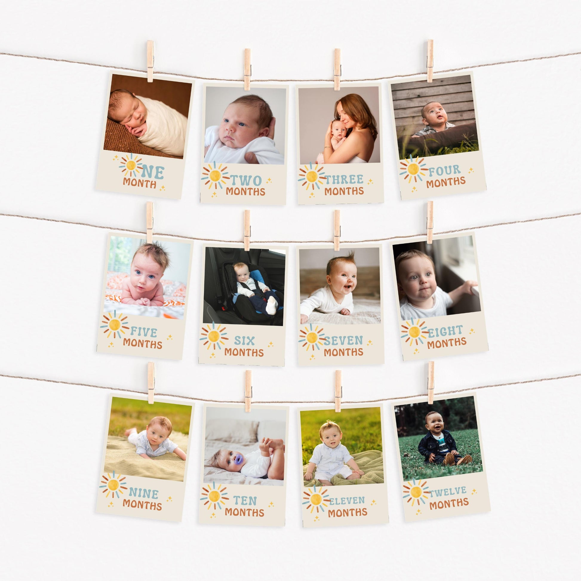 One Happy Boy Photo Banner - Boho Sunshine - Digital Download