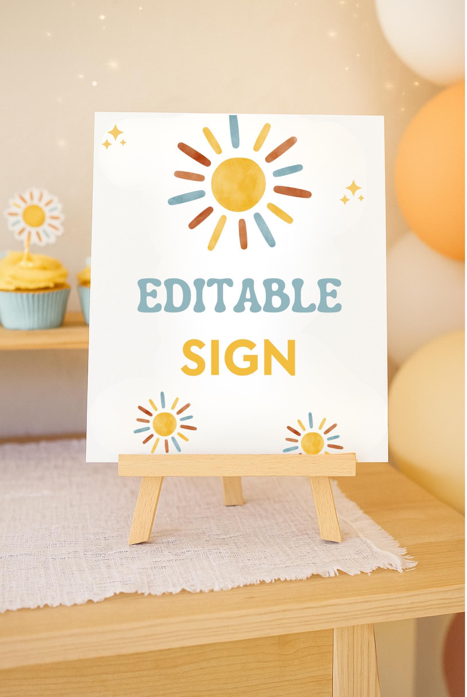 One Happy Boy Birthday Signage Bundle - 1st Trip Around The Sun - Digital Download