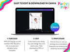 Fast One 1st Birthday Milestone Board - Digital Download