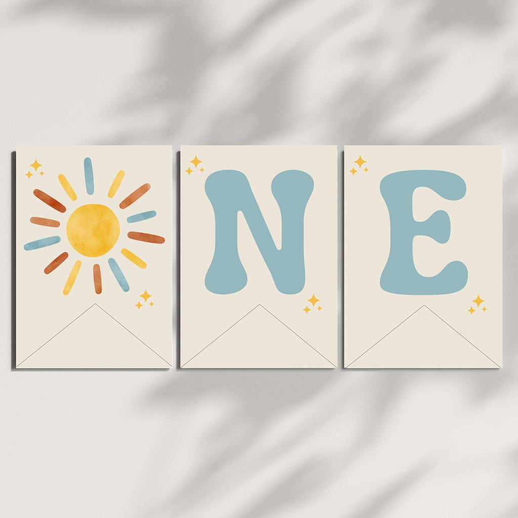 One Happy Boy Sunshine Banner - First Trip Around The Sun - Digital Download