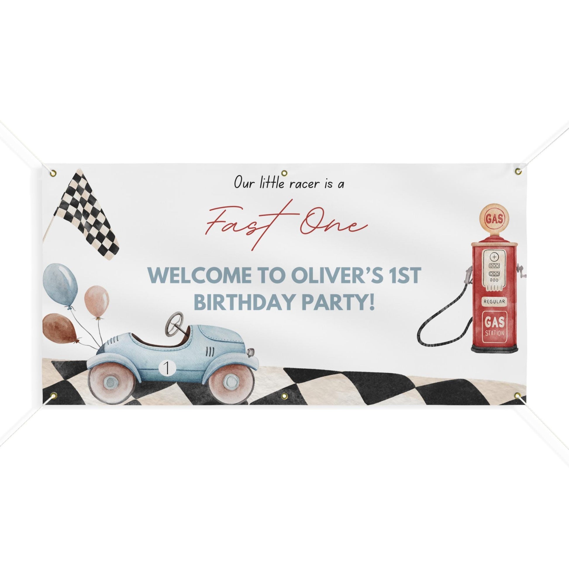 Fast One Birthday - Fast One Birthday Decoration - Race Car Birthday