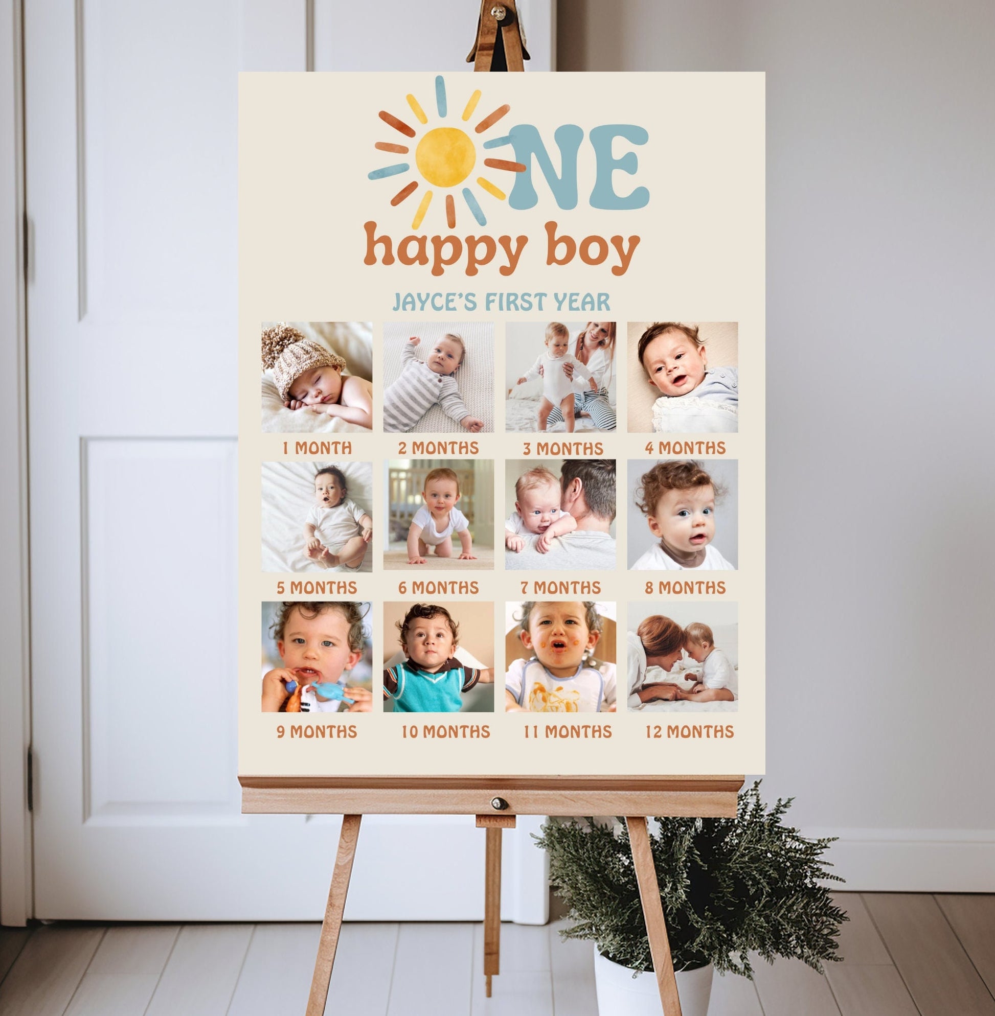 One Happy Boy Photo Board - Digital Download
