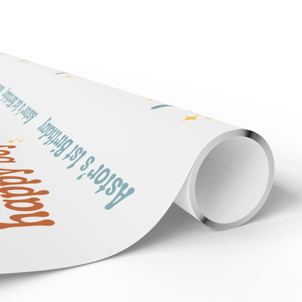 One Happy Boy Custom Birthday Wrapping Paper - Sunshine Theme