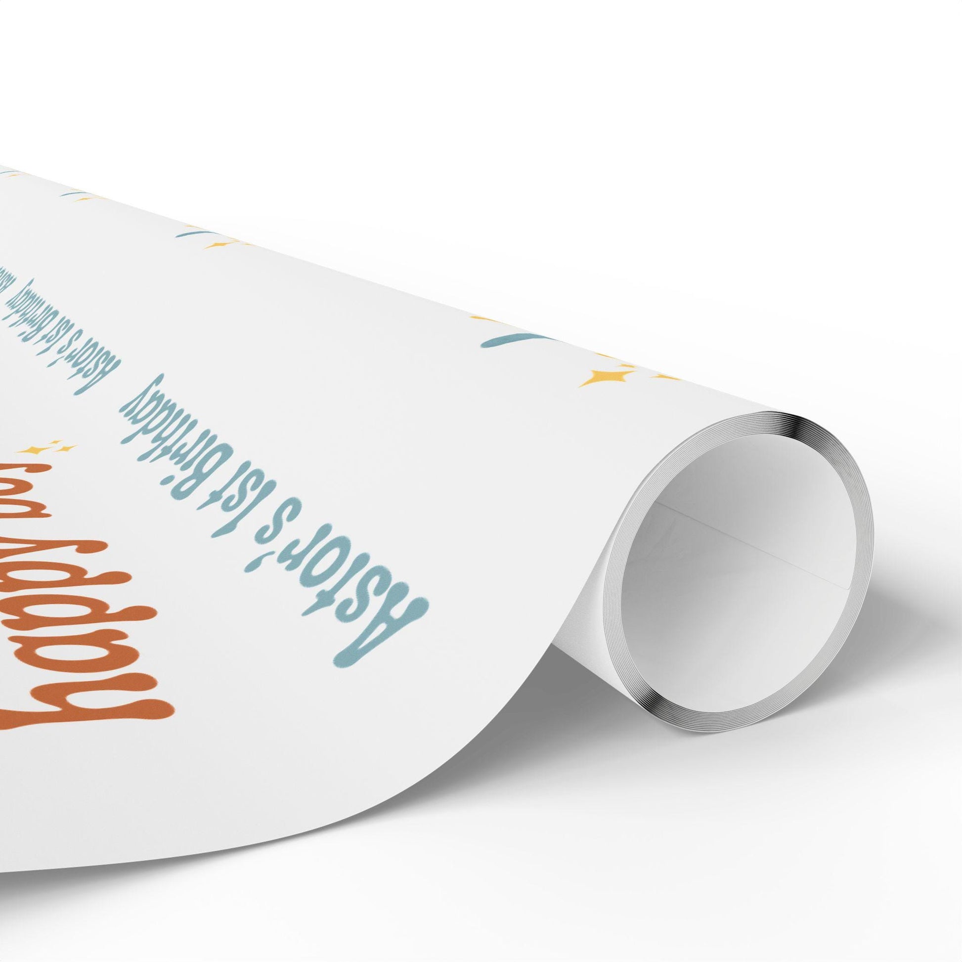 One Happy Boy Custom Birthday Wrapping Paper - Sunshine Theme