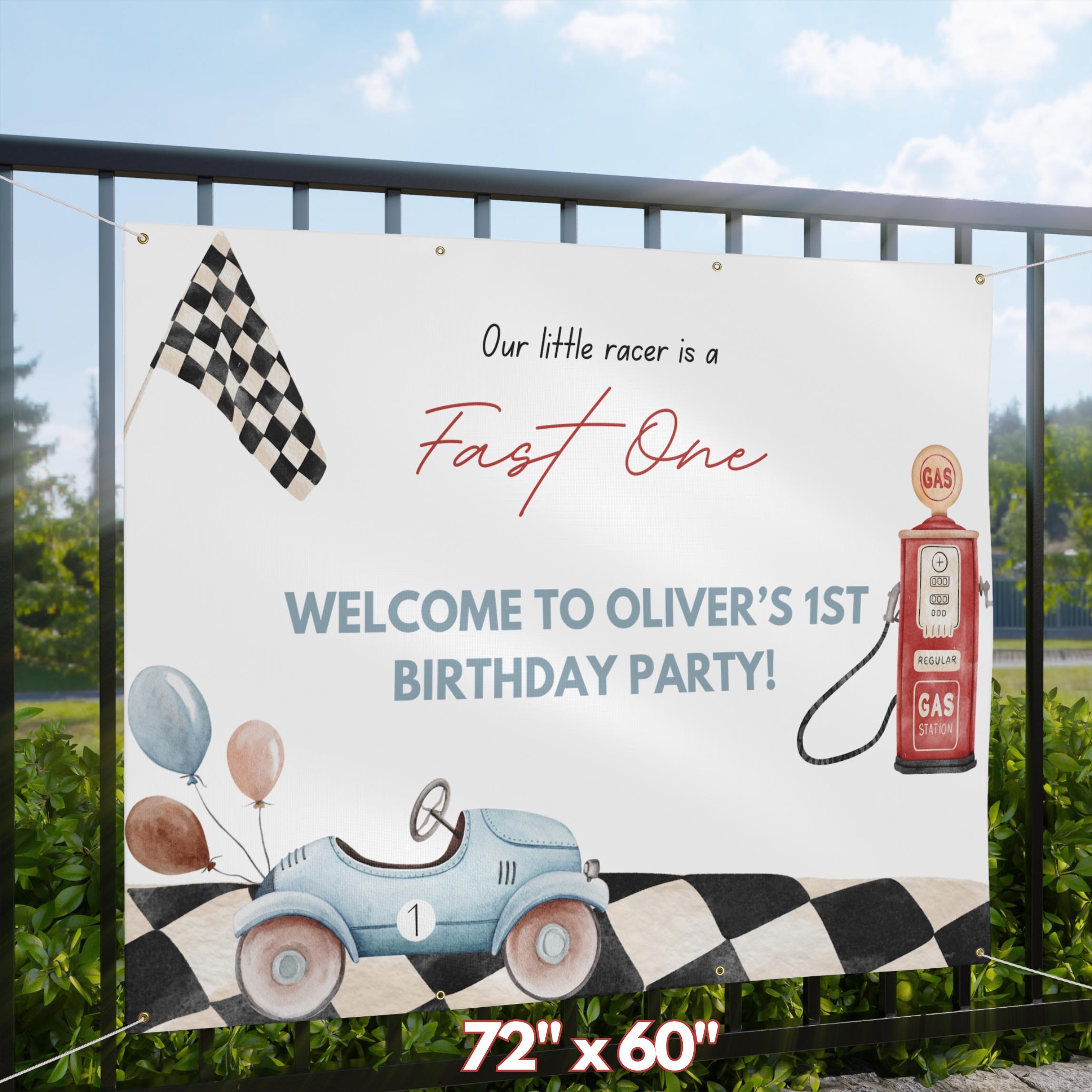 Fast One Birthday - Fast One Birthday Decoration - Race Car Birthday