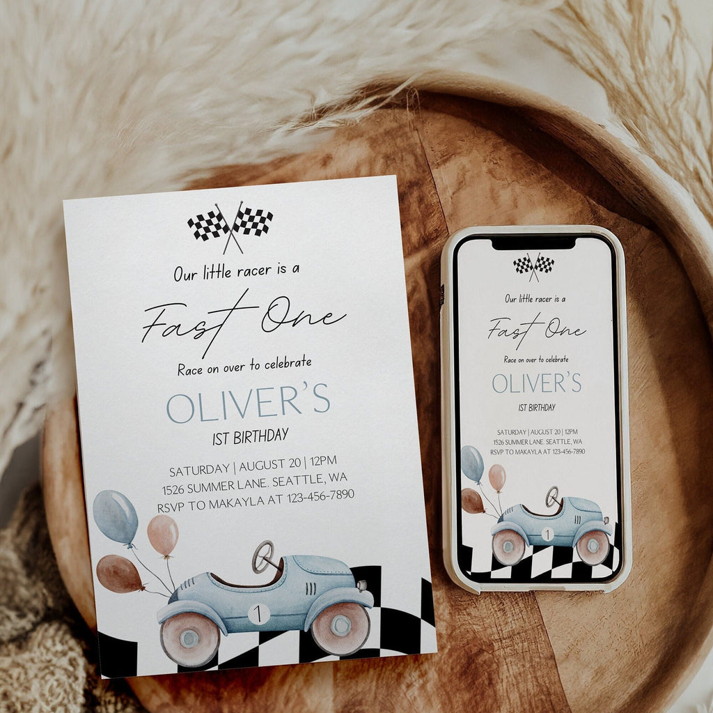 Fast One Birthday 1st Birthday - Digital Download