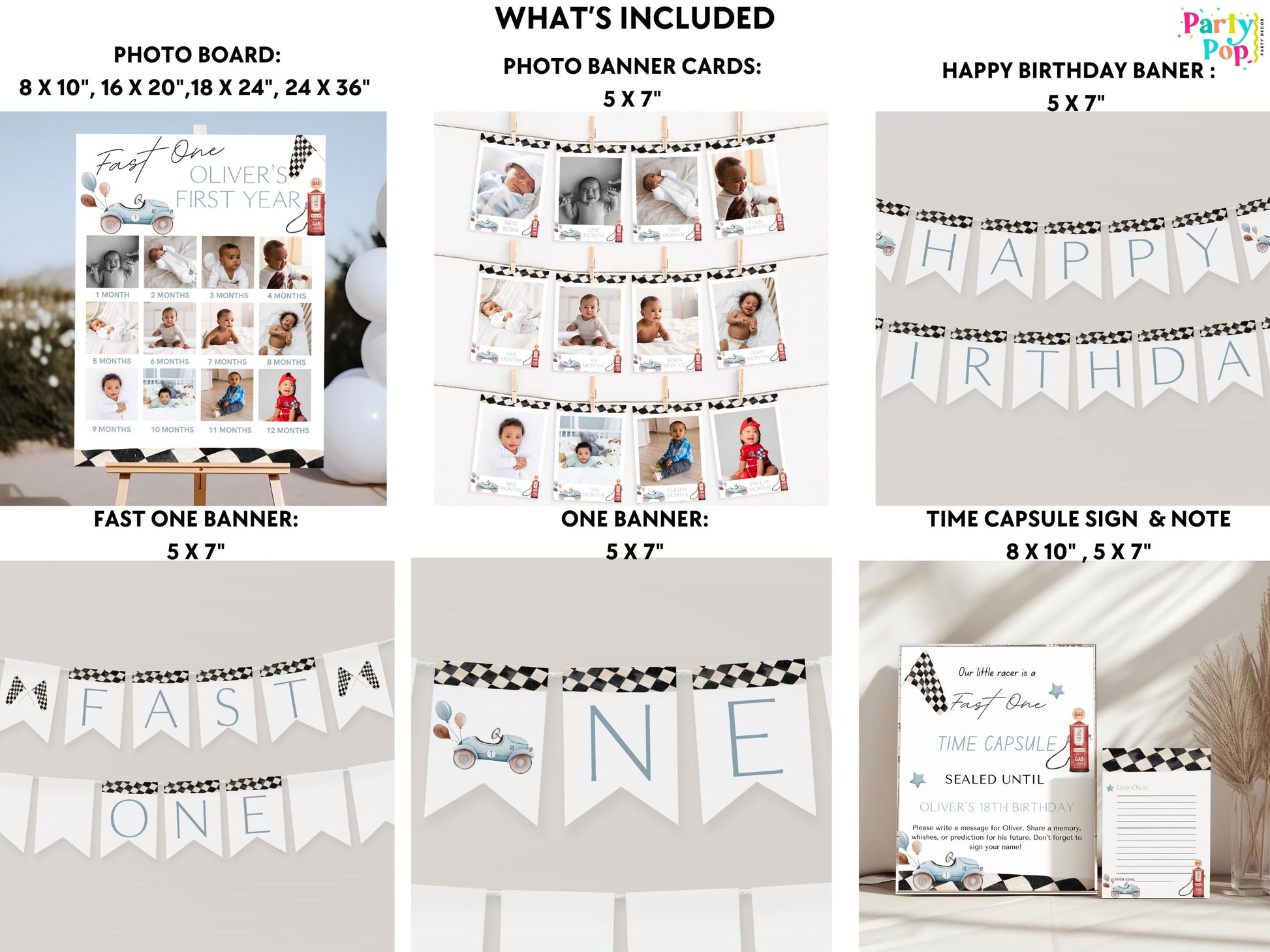 Fast One 1st Birthday Bundle - Digital Download