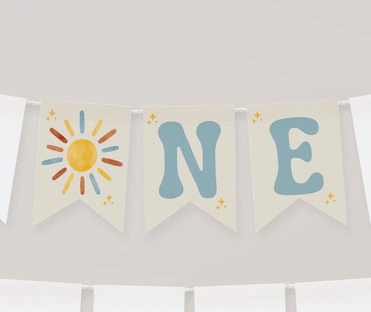 One Happy Boy Sunshine Banner - First Trip Around The Sun - Digital Download