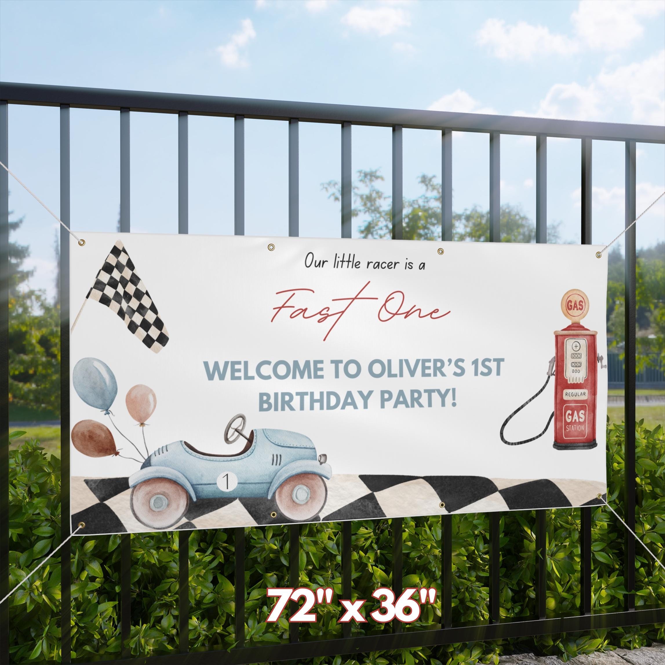 Fast One Birthday - Fast One Birthday Decoration - Race Car Birthday