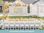 One Happy Boy Birthday Vinyl Banner (Printed + shipped)