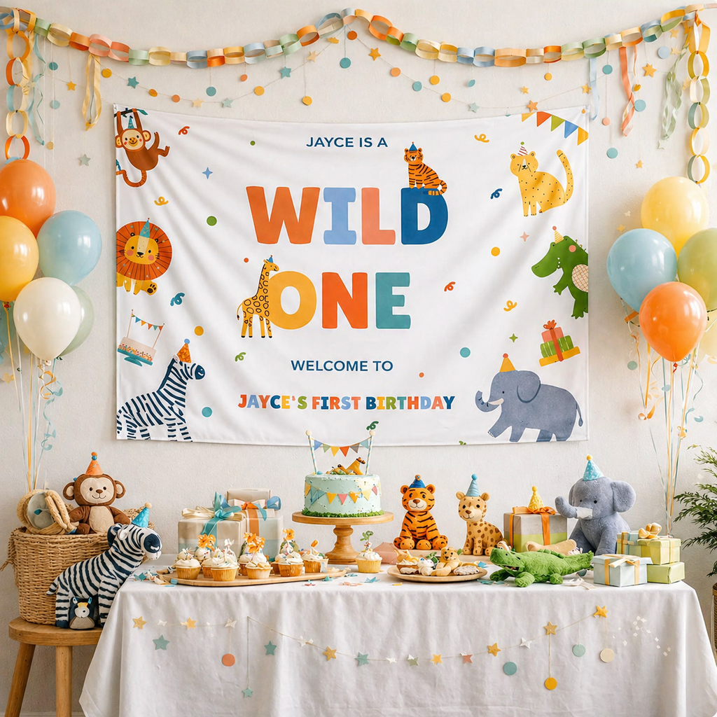 Wild One Birthday Banner (Printed + Shipped)