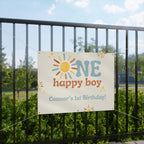 One Happy Boy Birthday Vinyl Banner (Printed + shipped)