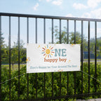 One Happy Boy Birthday Vinyl Banner (Printed + shipped)