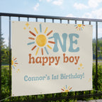 One Happy Boy Birthday Vinyl Banner (Printed + shipped)