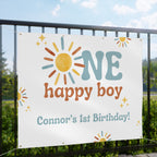 One Happy Boy Birthday Vinyl Banner (Printed + shipped)