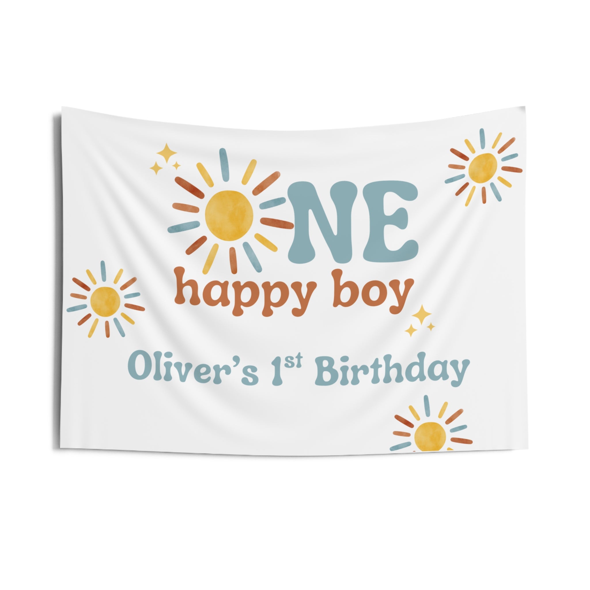 One Happy Boy Birthday Banner (Printed + Shipped)