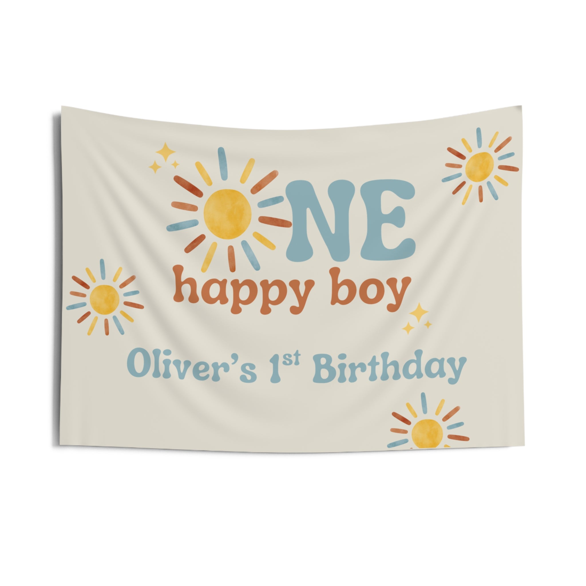 One Happy Boy Birthday Banner (Printed + Shipped)