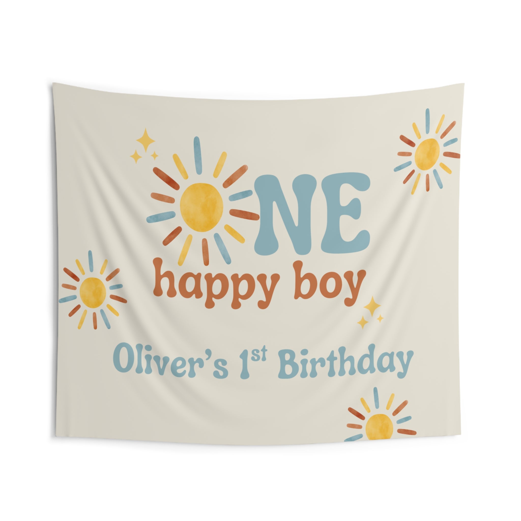 One Happy Boy Birthday Banner (Printed + Shipped)