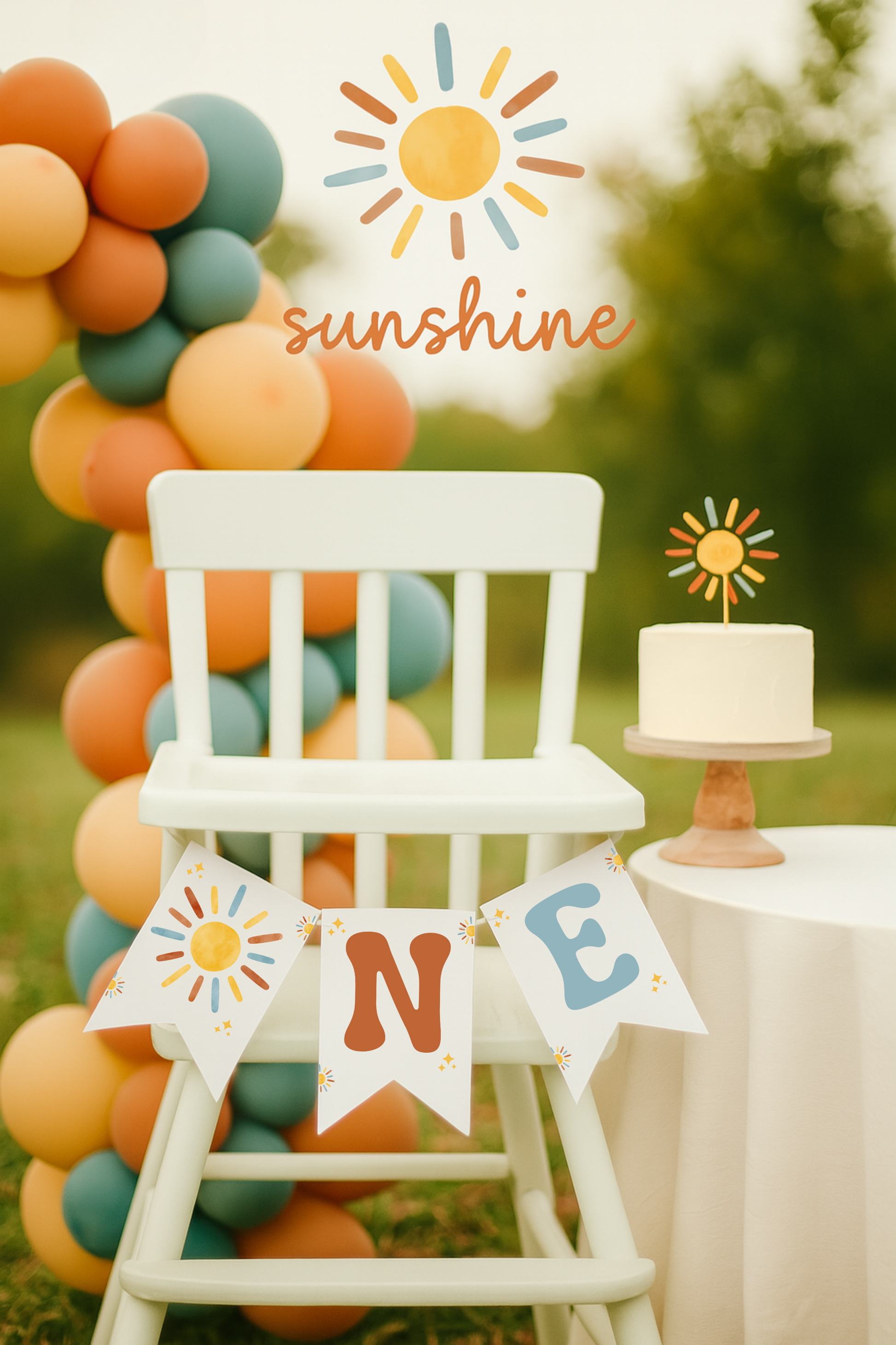 First Trip Around The Sun - 1st Birthday Banner - Digital Download