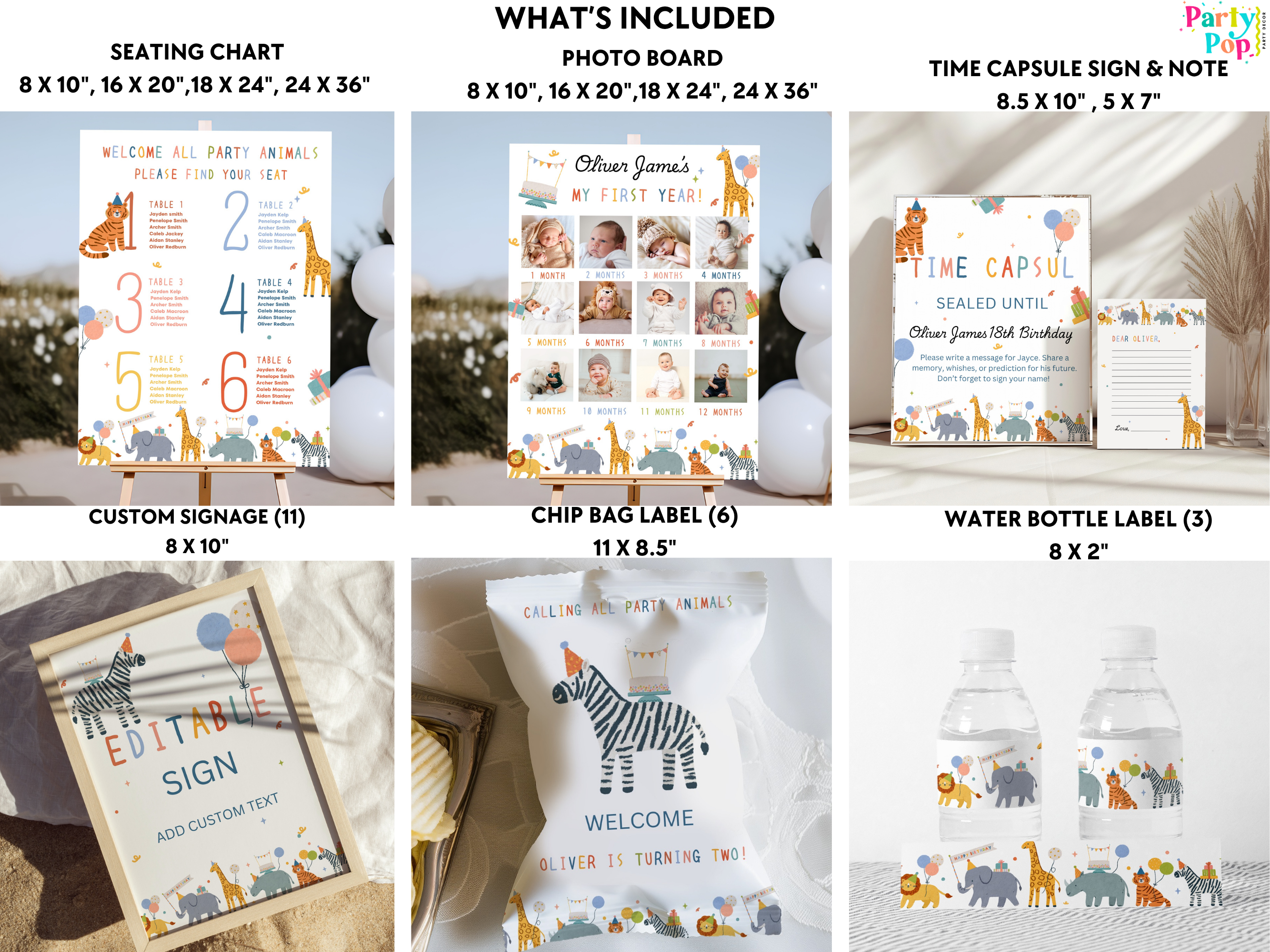 Party Animals Instant Party Bundle - Download + Print