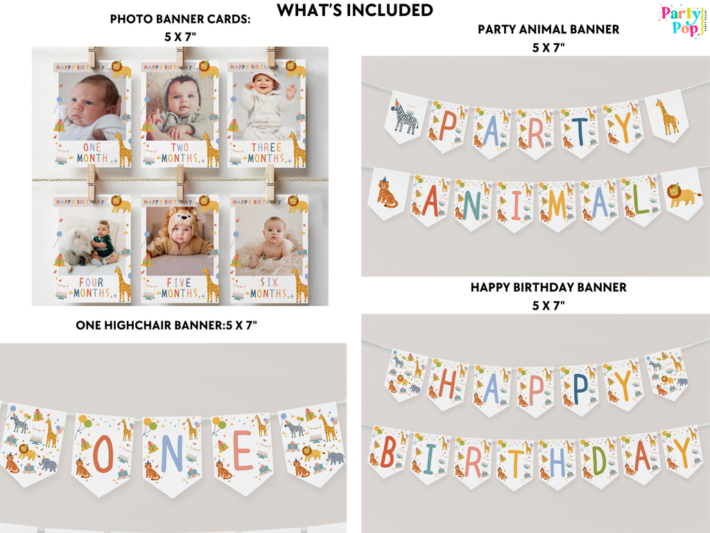Party Animals Instant Party Bundle - Download + Print