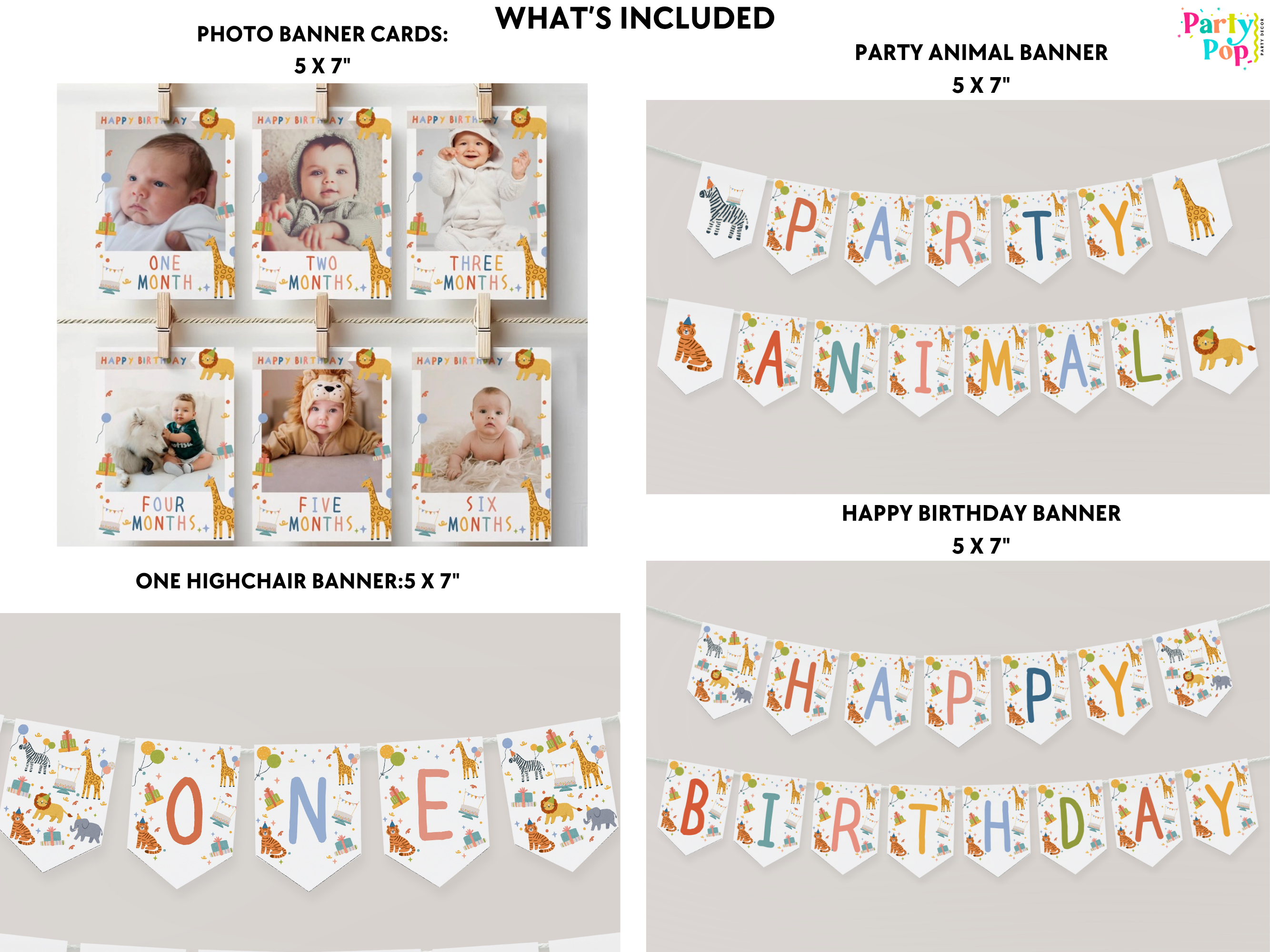 Party Animals Instant Party Bundle - Download + Print