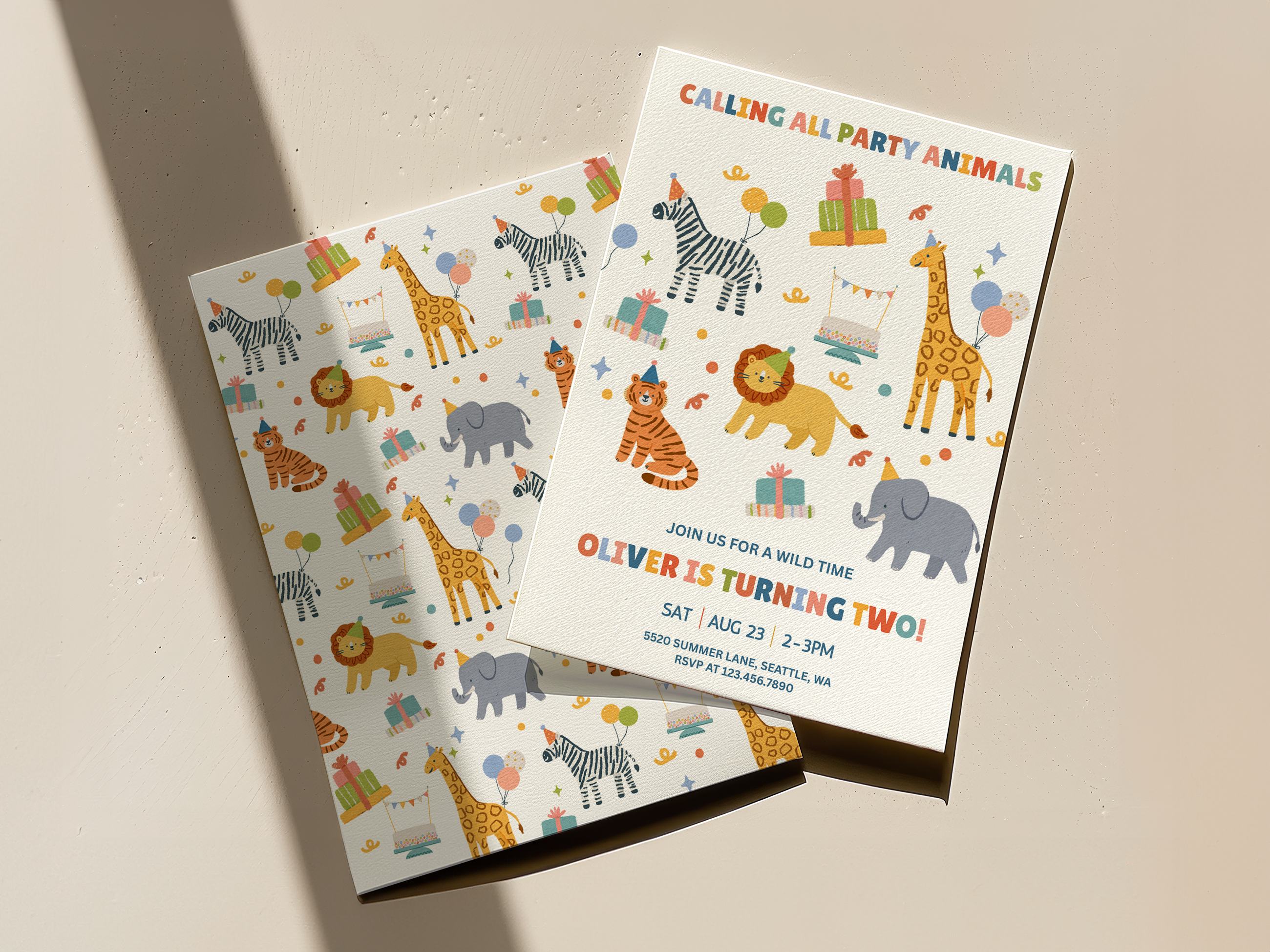 Calling All Party Animals Download & Print Invitation