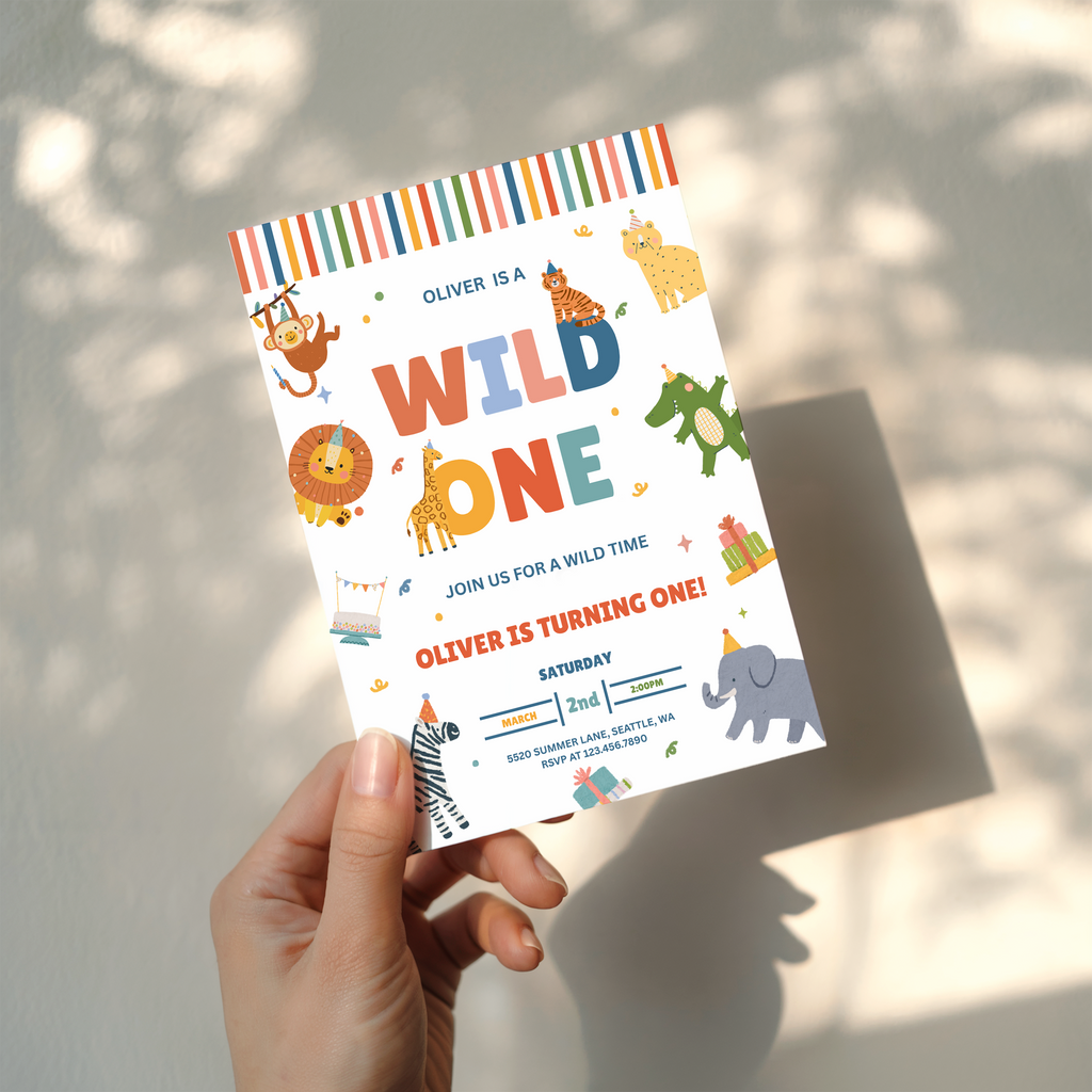 Wild One 1st Birthday Download + Print Invitation