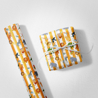 Party Animals Striped Birthday Wrapping Paper - (Printed + Shipped)